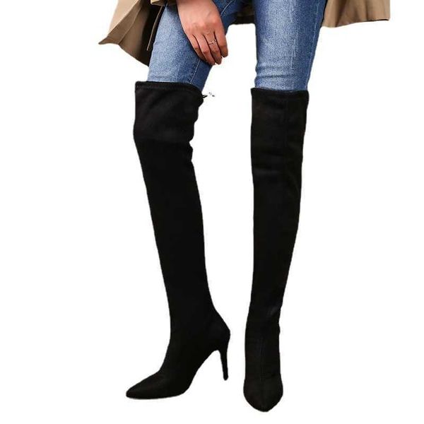 hbp boots oversized women's boots autumn and winter 2022 new knee high pointed thin -heeled elastic, Black
hbp boots oversized women's boots autumn and winter 2022 new knee high pointed thin -heeled elastic, Black