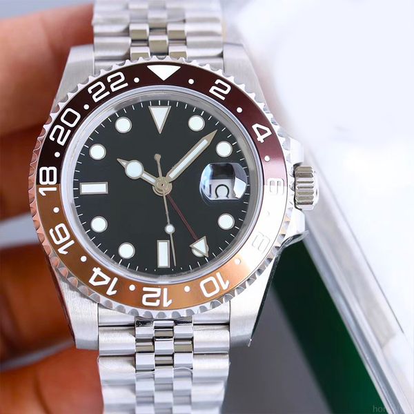 men's automatic mechanical watch 40mm 904l stainless steel strap classic folding buckle sapphire luminous mirror face ceramic dial wate, Slivery;brown
men's automatic mechanical watch 40mm 904l stainless steel strap classic folding buckle sapphire luminous mirror face ceramic dial wate, Slivery;brown