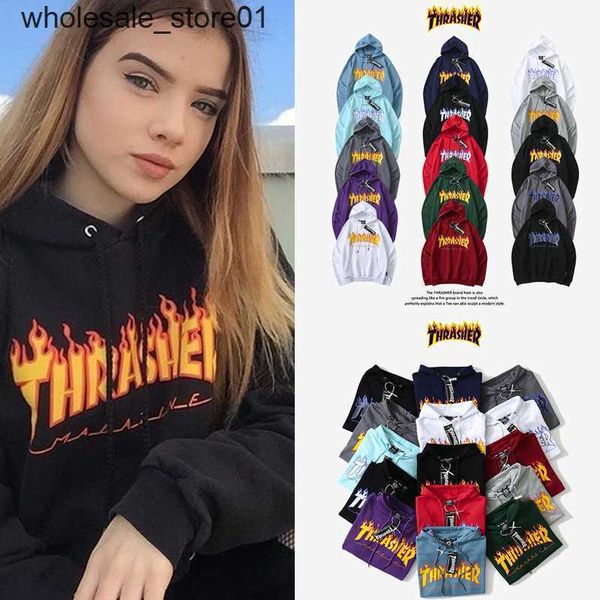 men's hoodies designer sweatshirts same thrasher skateboard autumn men's women's sports loose couple fashion hoodie, Black
men's hoodies designer sweatshirts same thrasher skateboard autumn men's women's sports loose couple fashion hoodie, Black