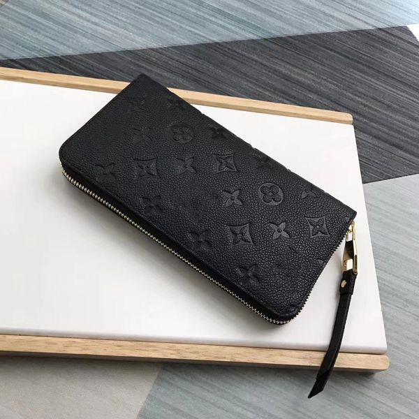 m61864 women's luxury cowhide embossed long zipper wallet business card holder, Red;black
m61864 women's luxury cowhide embossed long zipper wallet business card holder, Red;black