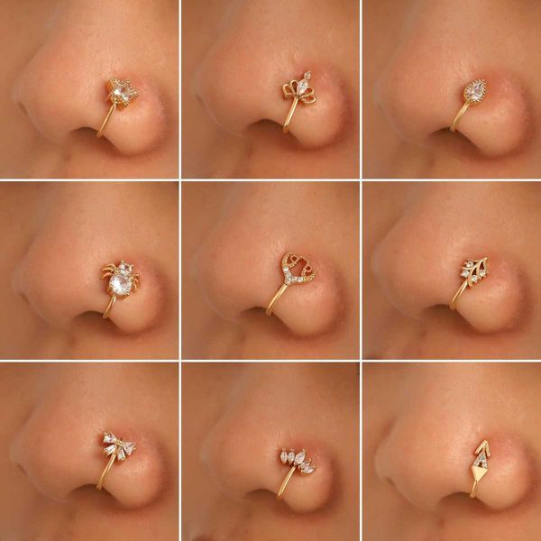 creative non perforated u-shaped animal nose clip nose ornaments copper zircon inlaid bee spider false nose ring piercing ornaments, Silver
creative non perforated u-shaped animal nose clip nose ornaments copper zircon inlaid bee spider false nose ring piercing ornaments, Silver
