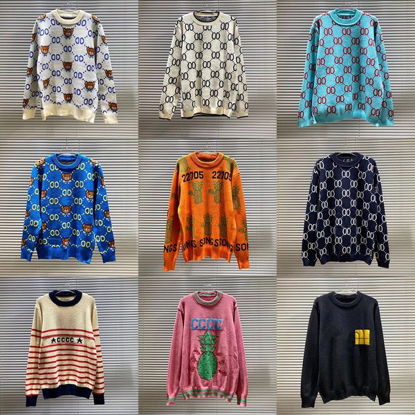 designer mens sweaters classic brand clothing knitted loose double letter printed fashion casual men pullover sweater winter ucci clothes si, White;black
designer mens sweaters classic brand clothing knitted loose double letter printed fashion casual men pullover sweater winter ucci clothes si, White;black