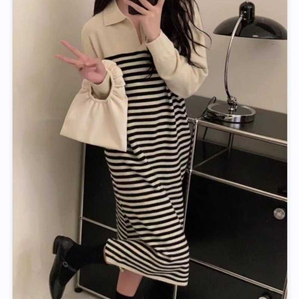 casual dresses women's 2022 early autumn dress new fat loose slim stripe knitted long sleeve, Black;gray
casual dresses women's 2022 early autumn dress new fat loose slim stripe knitted long sleeve, Black;gray
