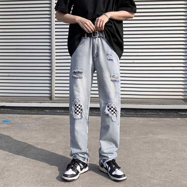 fashion men's fog pants jeans vibe high street ripped loose ins straight casual handsome beggar justi biberfashion hip hop slim fit des, Blue
fashion men's fog pants jeans vibe high street ripped loose ins straight casual handsome beggar justi biberfashion hip hop slim fit des, Blue