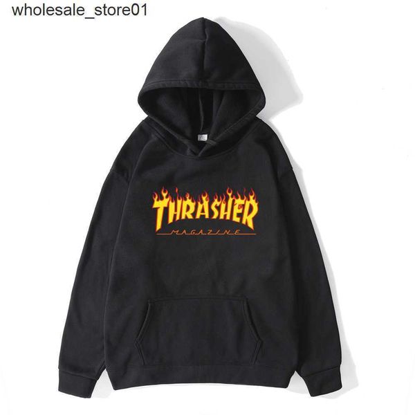 new men's hoodies designer sweatshirts winter flame men's pullover sweater thrasher street large men's fashion hoodie, Black
new men's hoodies designer sweatshirts winter flame men's pullover sweater thrasher street large men's fashion hoodie, Black