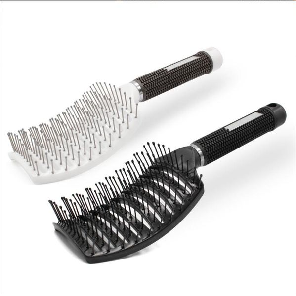 curved vented styling hair brushes detangling thick hair massage blow drying brush, Silver
curved vented styling hair brushes detangling thick hair massage blow drying brush, Silver