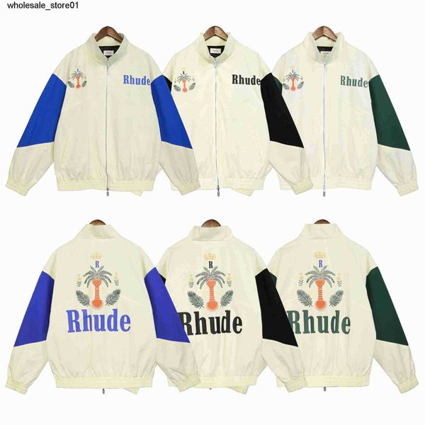 men's jackets designer fashion brand rhude pattern splice contrast charge jacket men women streetwear coat, Black;brown
men's jackets designer fashion brand rhude pattern splice contrast charge jacket men women streetwear coat, Black;brown
