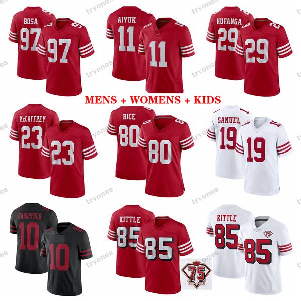 mens 23 christian mccaffrey jimmy garoppolo football jerseys trey lance george kittle nick bosa aiyuk samuel warner verrett kaepernick talan, Black;red
mens 23 christian mccaffrey jimmy garoppolo football jerseys trey lance george kittle nick bosa aiyuk samuel warner verrett kaepernick talan, Black;red