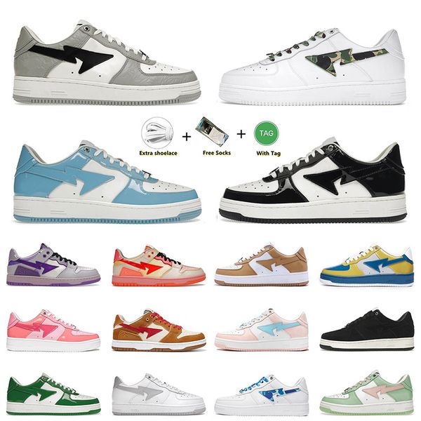 bapesta baped sk8 sta designer casual shoes platform sneakers vintage patent leather black white pastel blue bapestas dunks men
bapesta baped sk8 sta designer casual shoes platform sneakers vintage patent leather black white pastel blue bapestas dunks men