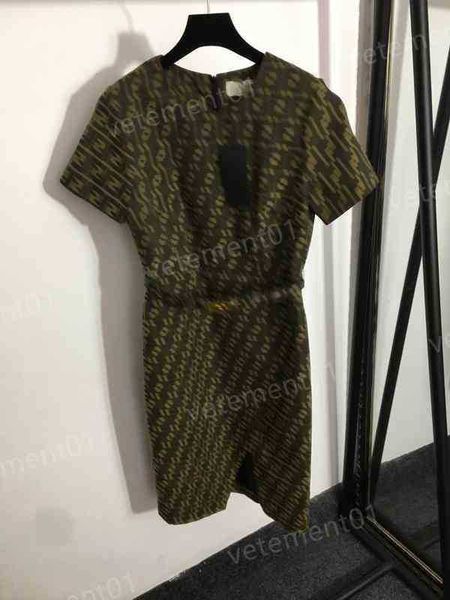 womens dresses fashion back zip belt round neck short sleeve dress luxury dress designer women clothing, Black;gray
womens dresses fashion back zip belt round neck short sleeve dress luxury dress designer women clothing, Black;gray