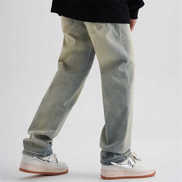 fog jeans fashion pants men's high street washed yellow mud dyed versatile men women loose straight justi biber ripped hip hop slim fit, Blue
fog jeans fashion pants men's high street washed yellow mud dyed versatile men women loose straight justi biber ripped hip hop slim fit, Blue