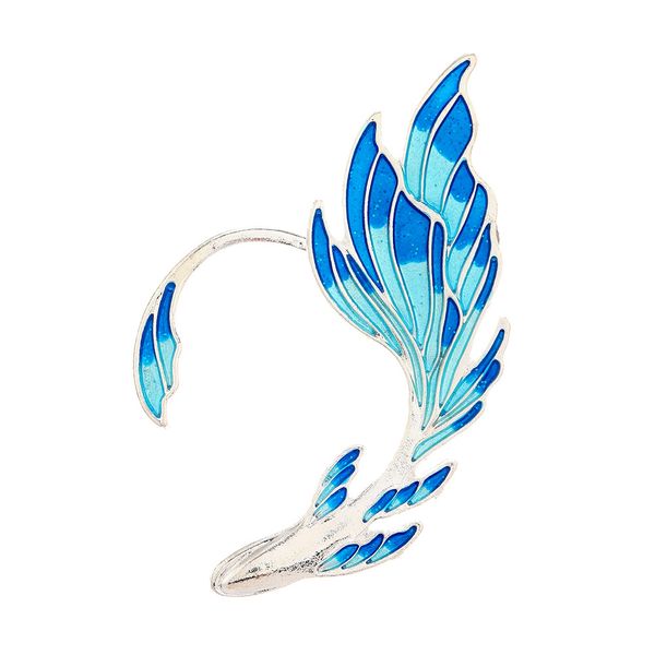 s3297 fashion jewelry ear cuff enamel metal blue fishtail auricle ear hang single piece earclip earrings, Silver
s3297 fashion jewelry ear cuff enamel metal blue fishtail auricle ear hang single piece earclip earrings, Silver