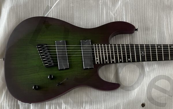 lvy8 string electric guitar with spalted flame green burst fan shape frets black parts set in joined 5pcs neck
lvy8 string electric guitar with spalted flame green burst fan shape frets black parts set in joined 5pcs neck