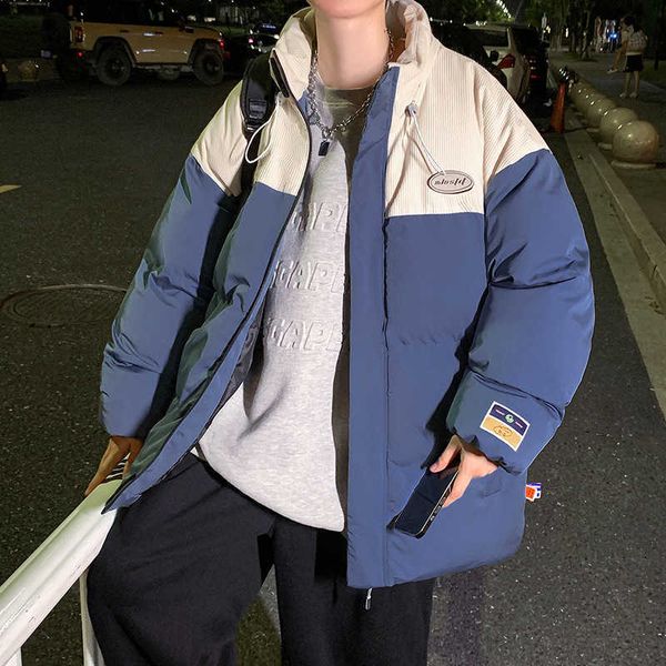 men's new stand collar thickened coat cotton jacket fashion autumn and winter loose work clothes down, Black
men's new stand collar thickened coat cotton jacket fashion autumn and winter loose work clothes down, Black