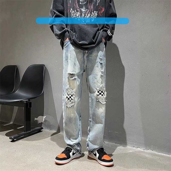 fog jeans fashion pants men's broken patch denim slim straight justi biber ripped hip hop fit designer luxury elastic y2k, Blue
fog jeans fashion pants men's broken patch denim slim straight justi biber ripped hip hop fit designer luxury elastic y2k, Blue