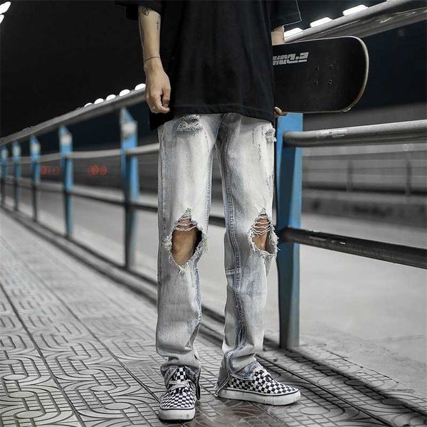 fog jeans fashion pants men's holes high street part personalized men washed worn justi biber ripped hip hop slim fit designer luxury, Blue
fog jeans fashion pants men's holes high street part personalized men washed worn justi biber ripped hip hop slim fit designer luxury, Blue