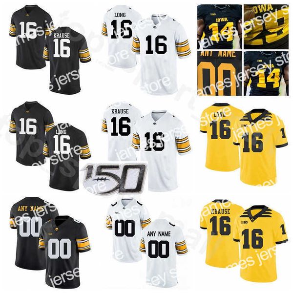 american college football wear men women youth ncaa iowa hawkeyes football 16 paul krause jersey 33 bob sanders 16 chuck long 6, Black
american college football wear men women youth ncaa iowa hawkeyes football 16 paul krause jersey 33 bob sanders 16 chuck long 6, Black