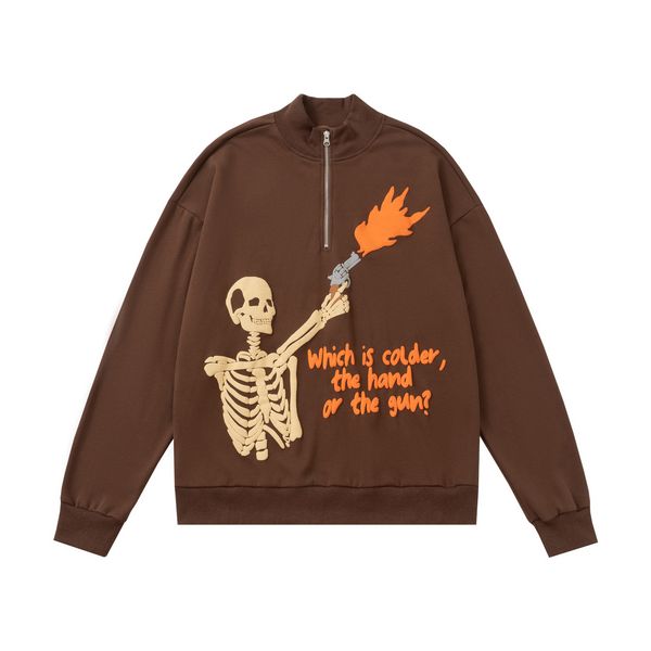 hip hop sweatshirt hoodie streetwear skull skeleton print half zipper stand collar pullover harajuku punk gothic hoodies, Black;brown
hip hop sweatshirt hoodie streetwear skull skeleton print half zipper stand collar pullover harajuku punk gothic hoodies, Black;brown