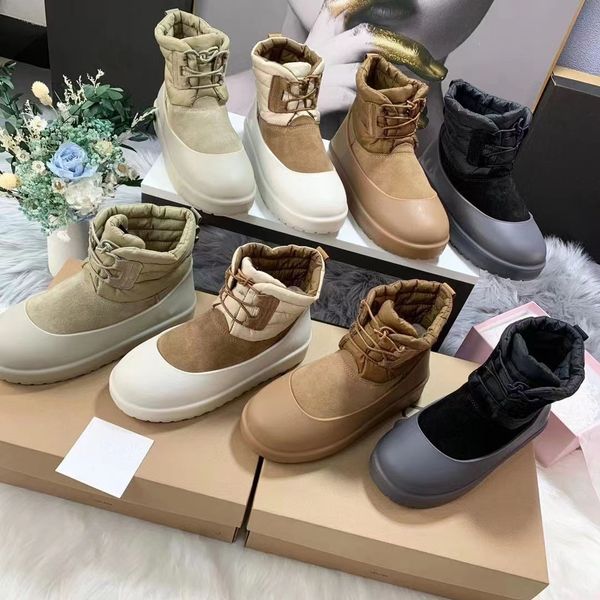 casual shoes classic mini lace-up ankle boots australian padded snow boot designer fashion men women sneakers waterproof cold weather, Black
casual shoes classic mini lace-up ankle boots australian padded snow boot designer fashion men women sneakers waterproof cold weather, Black