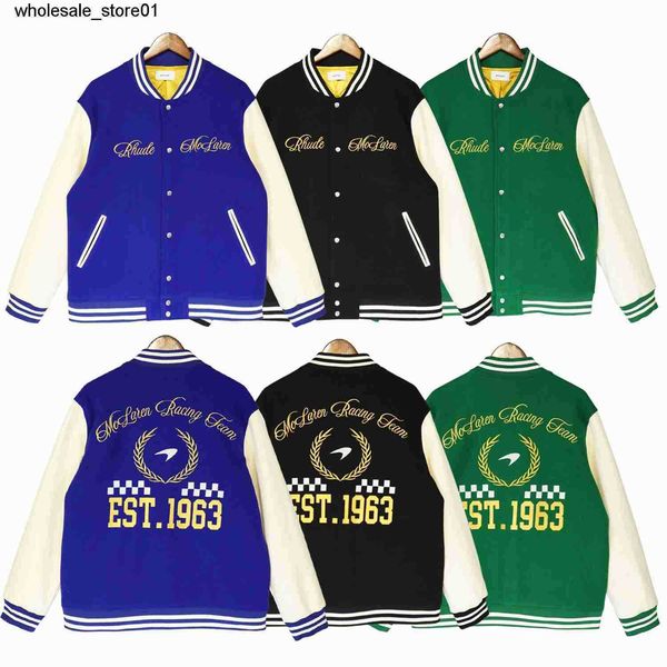men's jackets rhude designer embroidery badge woolen baseball men's casual loose streetwear jacket, Black;brown
men's jackets rhude designer embroidery badge woolen baseball men's casual loose streetwear jacket, Black;brown