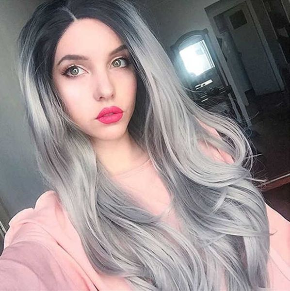 hair lace wigs female long curly hair gradient rose net high temperature silk headgear, Black
hair lace wigs female long curly hair gradient rose net high temperature silk headgear, Black