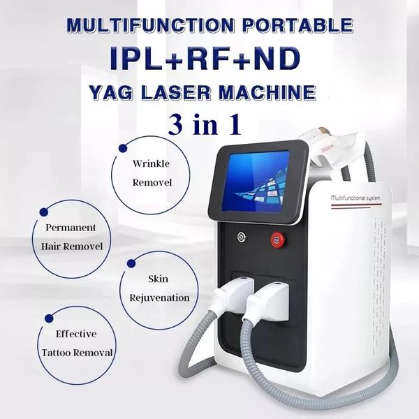 3 in 1 opt ipl e-light laser machine painless hair removal q switch nd yag freckle tattoo wrinkle removal skin tightening rejuvenation acne, Black
3 in 1 opt ipl e-light laser machine painless hair removal q switch nd yag freckle tattoo wrinkle removal skin tightening rejuvenation acne, Black
