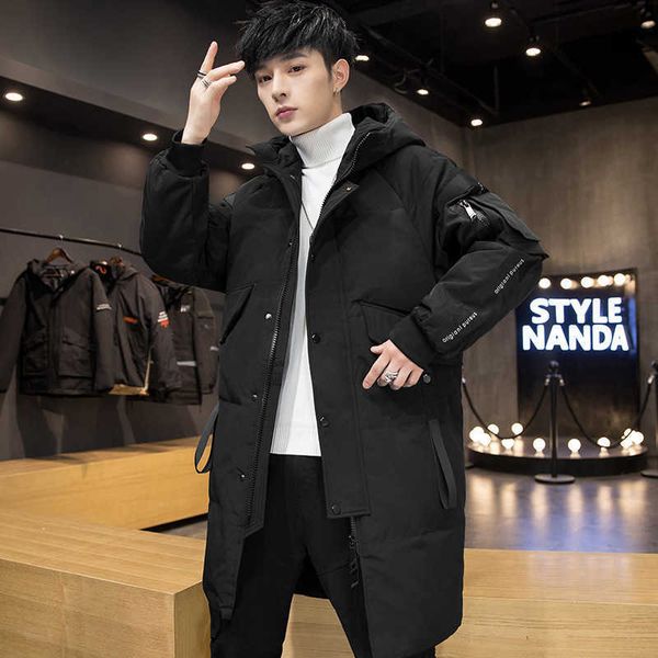 new 2022 down jacket men's medium long fashion thickened slim in autumn and winter, Black
new 2022 down jacket men's medium long fashion thickened slim in autumn and winter, Black