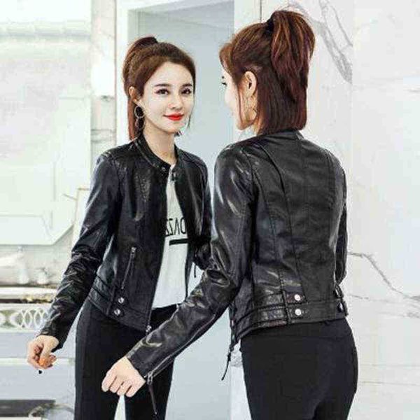 2020 new autumn women pu leather jacket woman zipper short jacket female black punk bomber faux leather outfit spring blazer 3xl j220727 
2020 new autumn women pu leather jacket woman zipper short jacket female black punk bomber faux leather outfit spring blazer 3xl j220727