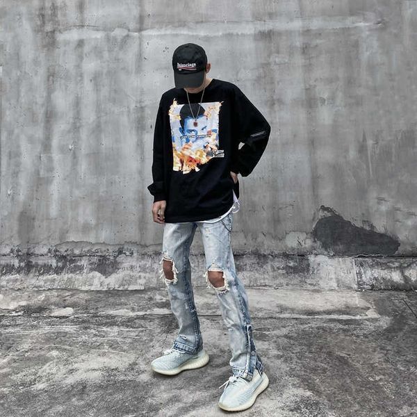 fog jeans fashion pants men's ins high street hole men women button slim fit beggar casual justi biber ripped hip hop designer, Blue
fog jeans fashion pants men's ins high street hole men women button slim fit beggar casual justi biber ripped hip hop designer, Blue