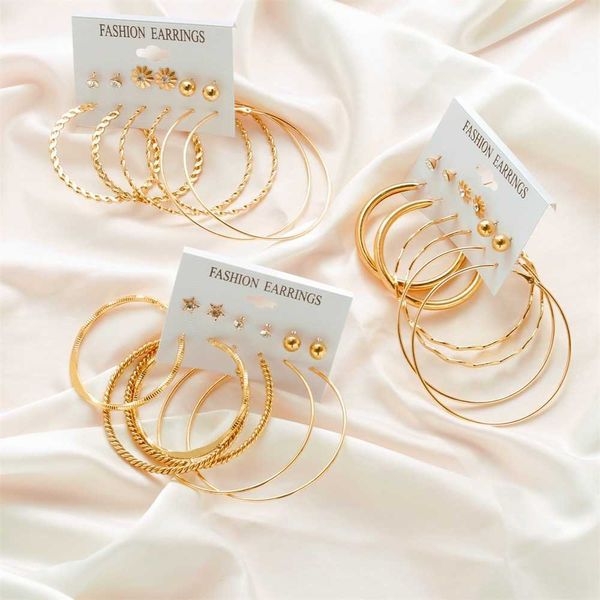 accessories charm creativity 6 pairs earrings personality big circle simple set earrings fashion exaggerated, Golden
accessories charm creativity 6 pairs earrings personality big circle simple set earrings fashion exaggerated, Golden