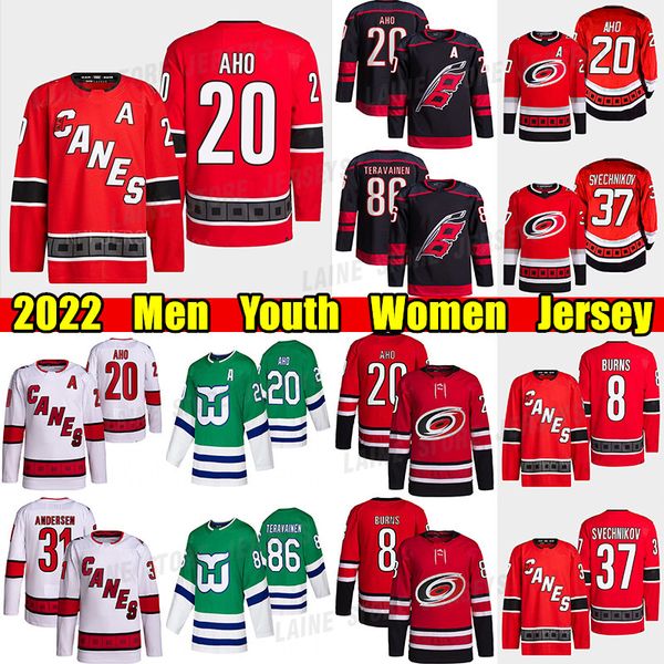 #20 sebastian aho reverse retro hockey jersey #8 brent burns hurricanes#37 andrei svechnikov teuvo teravainen frederik andersen martin necas, Black;red
#20 sebastian aho reverse retro hockey jersey #8 brent burns hurricanes#37 andrei svechnikov teuvo teravainen frederik andersen martin necas, Black;red