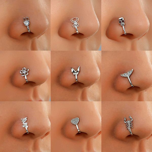 perforation u-shaped animal nose clip micro inlaid zircon rabbit spider butterfly nose ring puncture jewelry female, Silver
perforation u-shaped animal nose clip micro inlaid zircon rabbit spider butterfly nose ring puncture jewelry female, Silver