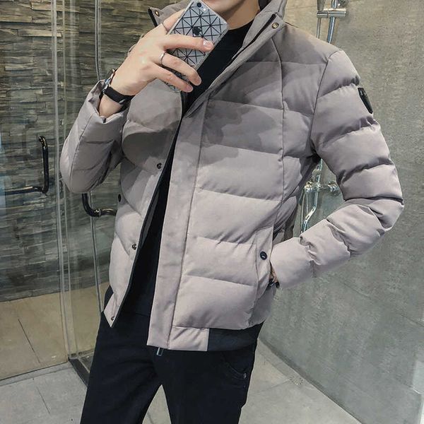 men's down cotton jacket winter warm new thickened fashion clothing, Black 
men's down cotton jacket winter warm new thickened fashion clothing, Black