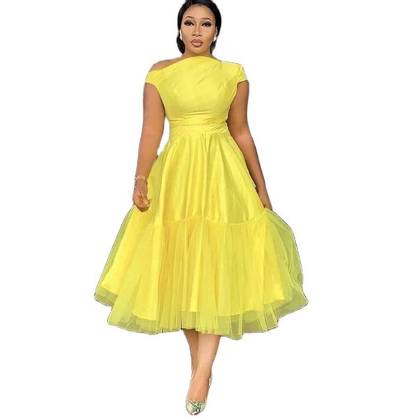 yellow midi formal prom dresses a line off the shoulder evening gowns tea-length women saudi arabia homecoming, Black
yellow midi formal prom dresses a line off the shoulder evening gowns tea-length women saudi arabia homecoming, Black