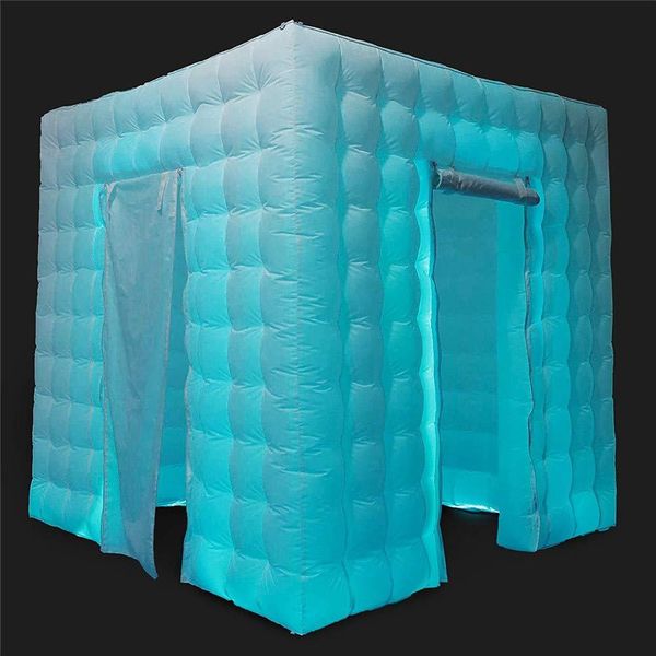 white inflatable cube p booth portable pbooth tent with led lighting for party wedding event
white inflatable cube p booth portable pbooth tent with led lighting for party wedding event