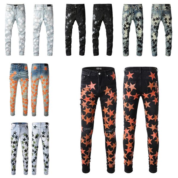 men's jeans designer splice trendy jeans print high craft stretch fit denim hip hop jean homme masculino design slim for male pants bag, Blue
men's jeans designer splice trendy jeans print high craft stretch fit denim hip hop jean homme masculino design slim for male pants bag, Blue