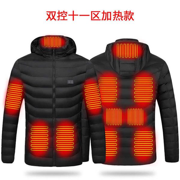 intelligent temperature control 11 zone electric cotton usb double down padded jacket warm hooded shirt for, Black
intelligent temperature control 11 zone electric cotton usb double down padded jacket warm hooded shirt for, Black