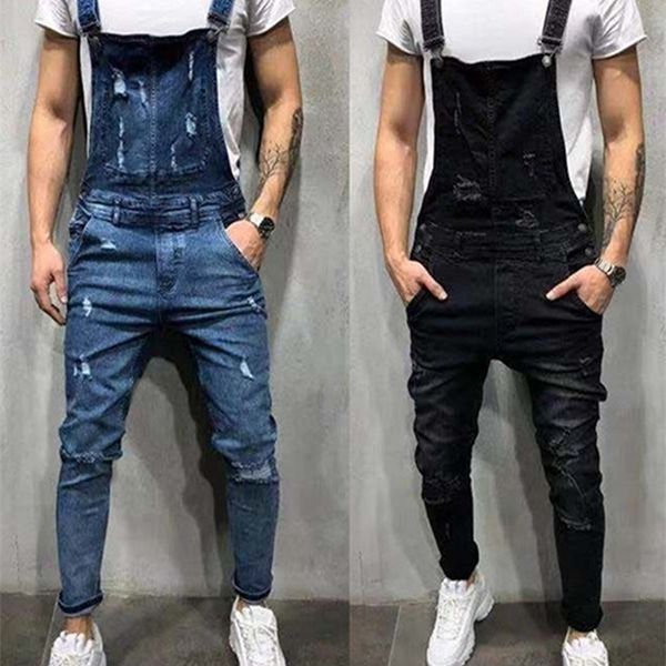 men's jeans spring and autumn fashion casual sling jumpsuit hawaiian high street slim frayed pencil pants denim 221108, Blue
men's jeans spring and autumn fashion casual sling jumpsuit hawaiian high street slim frayed pencil pants denim 221108, Blue
