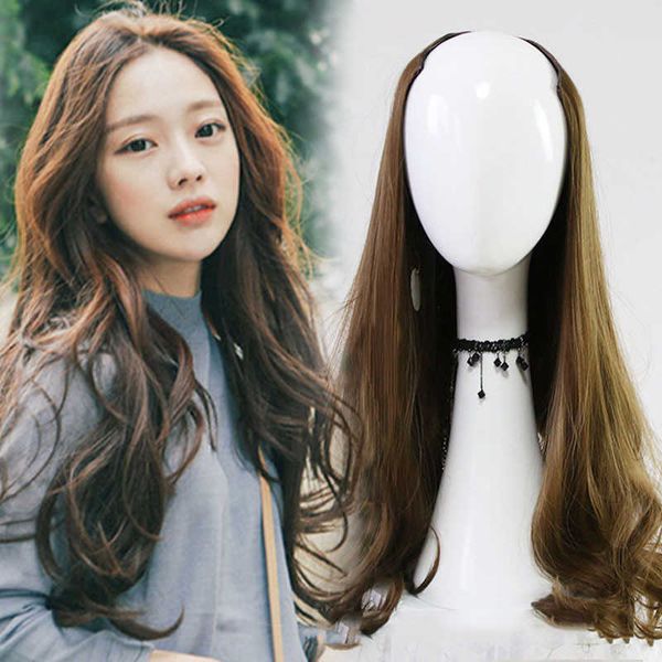 hair lace wigs wig female long curly uv half head cover invisible breathable hair patch, Black
hair lace wigs wig female long curly uv half head cover invisible breathable hair patch, Black