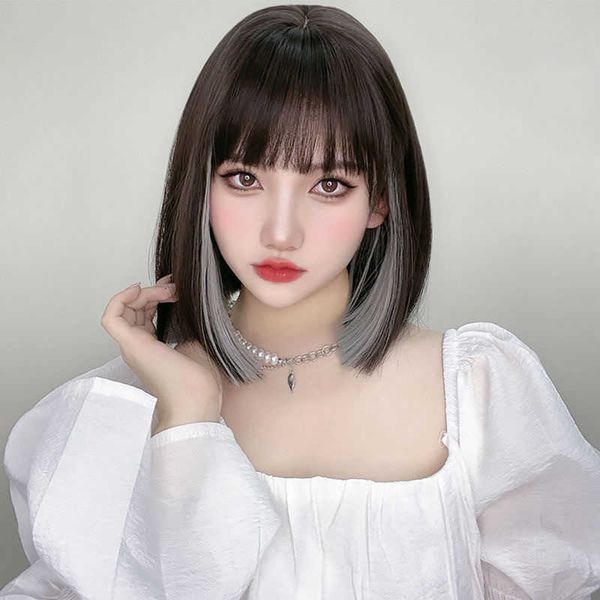 hair lace wigs wig female short straight hair lisa same hanging ear dyed clavicle hairstyle bobo natural head style, Black
hair lace wigs wig female short straight hair lisa same hanging ear dyed clavicle hairstyle bobo natural head style, Black