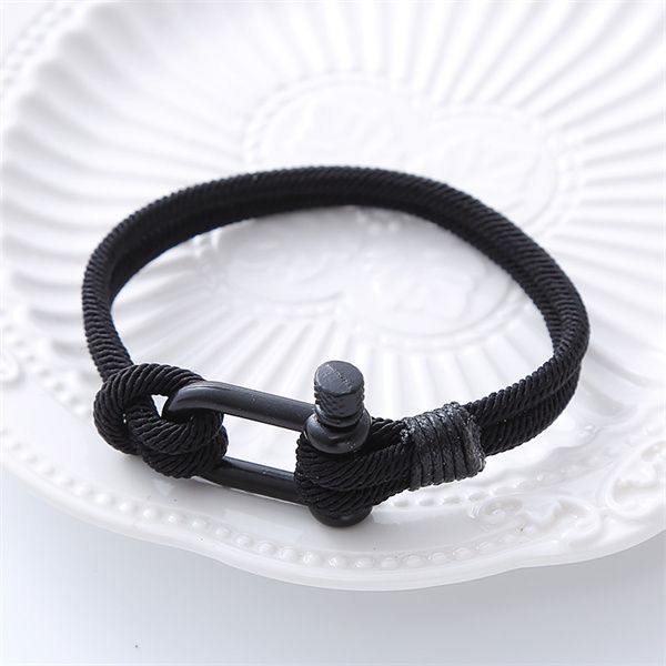 european and american black u-shaped survival charm bracelets outdoor camping rescue emergency shackle bracelet ac 463, Golden;silver
european and american black u-shaped survival charm bracelets outdoor camping rescue emergency shackle bracelet ac 463, Golden;silver