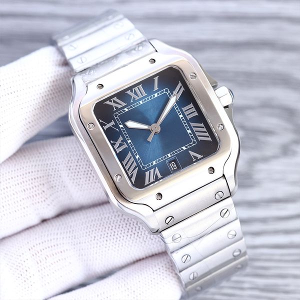 luxury square mens watch 40mm geneva genuine stainless steel movement watches case bracelet fashion watches male wristwatches montre de luxe, Slivery;brown
luxury square mens watch 40mm geneva genuine stainless steel movement watches case bracelet fashion watches male wristwatches montre de luxe, Slivery;brown