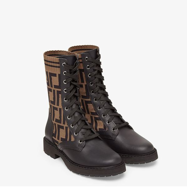 brown ff zucca knitted sock-style flats ankle boots rockoko logo-jacquard stretch-knit and leather combat booties for women luxury designer, Black
brown ff zucca knitted sock-style flats ankle boots rockoko logo-jacquard stretch-knit and leather combat booties for women luxury designer, Black
