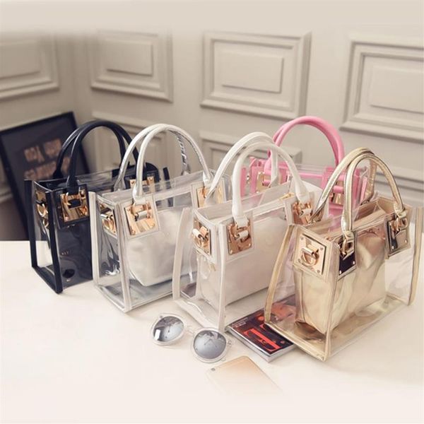 2pcs 2021 fashion women clear transparent shoulder bag jelly candy summer beach handbag woman messenger bags bolsa feminina304w
2pcs 2021 fashion women clear transparent shoulder bag jelly candy summer beach handbag woman messenger bags bolsa feminina304w