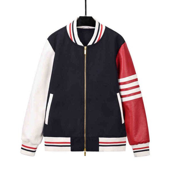 tb striped baseball suit wool jacket lobster embroidery street style casual coat men winter clothes, Black;brown
tb striped baseball suit wool jacket lobster embroidery street style casual coat men winter clothes, Black;brown