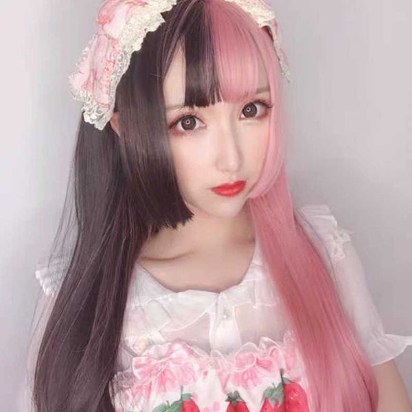 hair lace wigs yin yang color wig female pink black double match ji hairstyle princ cut long straight hair personality handsome cos fake
hair lace wigs yin yang color wig female pink black double match ji hairstyle princ cut long straight hair personality handsome cos fake