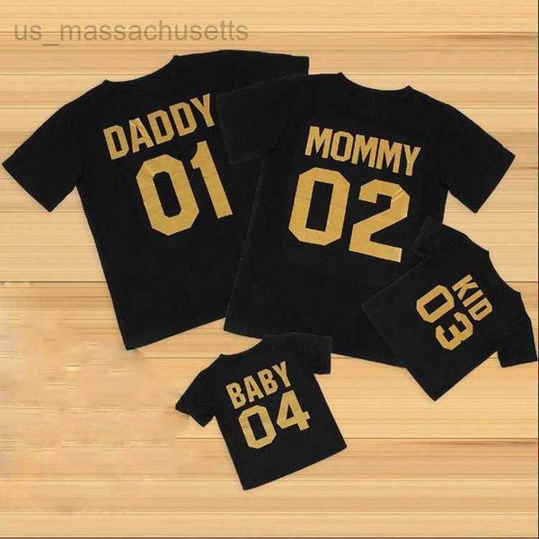 family matching outfits insdaddy mommy kid a family of four a summer mother and daughter l221108, Blue