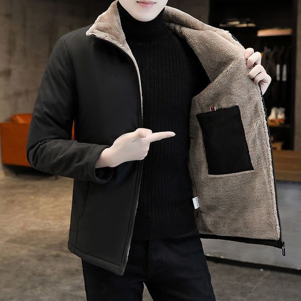 men winter jacket casual classic warm thick fleece parkas coat autumn pockets windproof jackets for men chamarras para hombre, Black;brown
men winter jacket casual classic warm thick fleece parkas coat autumn pockets windproof jackets for men chamarras para hombre, Black;brown