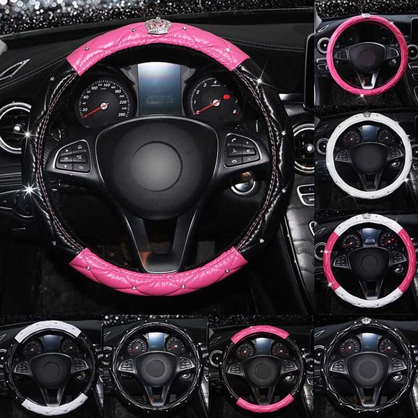 steering wheel covers luxury diamond crown leather car steering wheel covers bling crystal auto handle cover interior car accessories for gi
steering wheel covers luxury diamond crown leather car steering wheel covers bling crystal auto handle cover interior car accessories for gi