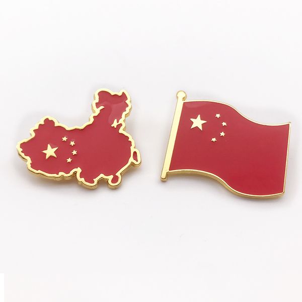 2 size chinese map five-star red flag brooches high end national emblem medal insignia decorative metal pins accessories, Gray
2 size chinese map five-star red flag brooches high end national emblem medal insignia decorative metal pins accessories, Gray